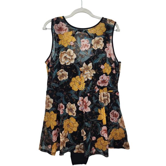 Torrid One‎ Piece Swimsuit High Neckline Coverage Size 2 Underwire Padded - Picture 1 of 10